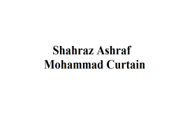 Shahraz Ashraf Mohammad Curtain